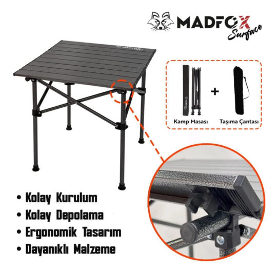 MADFOX SURFACE ALÜMİNYUM KAMP MASASI KÜÇÜK BOY ÇANTALI - Görsel 5