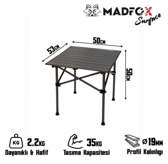 MADFOX SURFACE ALÜMİNYUM KAMP MASASI KÜÇÜK BOY ÇANTALI - Görsel 6