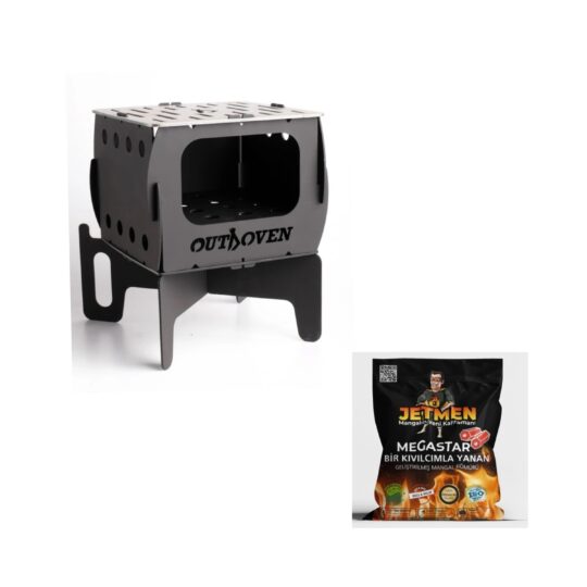 Outdoven g4 basic ateş kutusu ve jetmen 2 kg kömür set