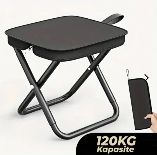 Northopia flip katlanır kamp taburesi siyah
